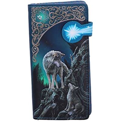 Nemesis Now Lisa Parker Guidance Embossed Purse 18.5cm – Wolf Pup Fantasy Wallet with Card Slots, Blue Nemesis Now Lisa Parker Guidance Embossed Purse 18.5cm – Wolf Pup Fantasy Wallet with Card Slots, Blue