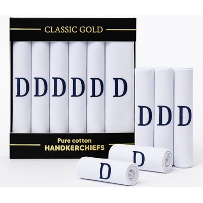 DUDU N GIRLIE Taschentücher für Herren/Herren, Satin, mit gestickten Initialen, Weiß DUDU N GIRLIE Taschentücher für Herren/Herren, Satin, mit gestickten Initialen, Weiß