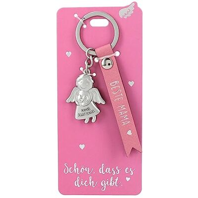 Depesche 11770-001 Guardian Angel Keyring Metal Lucky Charm with Loving Message and Faux Leather Strap, Red Depesche 11770-001 Guardian Angel Keyring Metal Lucky Charm with Loving Message and Faux Leather Strap, Red