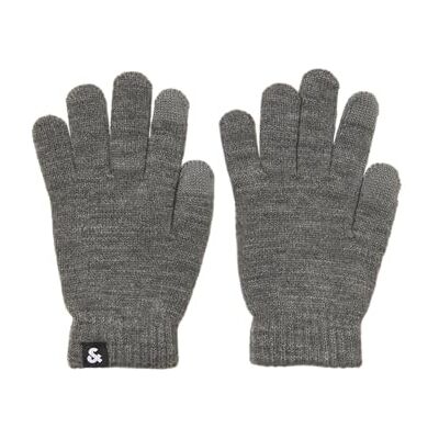 JACK & JONES Men's Jacbarry Jnr Knitted Gloves Gloves (pack of 1) JACK & JONES Men's Jacbarry Jnr Knitted Gloves Gloves (pack of 1)