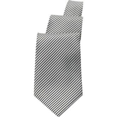 Uniform Works A886 Striped Tie, Silver/Black Uniform Works A886 Striped Tie, Silver/Black