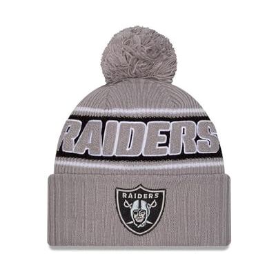 New Era NFL Bobble hat Sideline 2024 American Football Team Logo Beanie Winter hat Grey New Era NFL Bobble hat Sideline 2024 American Football Team Logo Beanie Winter hat Grey