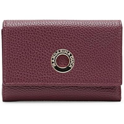 Mandarina Duck Purse Mellow Leather Wallet with Flap Sin Purple Mandarina Duck Purse Mellow Leather Wallet with Flap Sin Purple