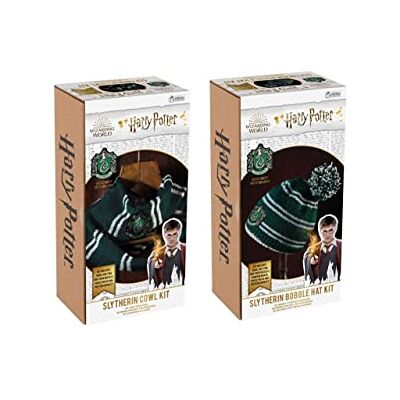 Mad Monkey Slytherin Loop Scarf and Beanie Hat Knitting Set, Green Mad Monkey Slytherin Loop Scarf and Beanie Hat Knitting Set, Green