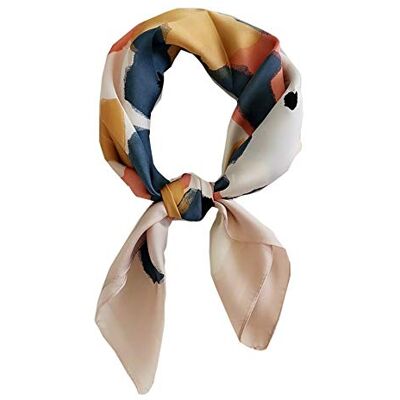 FONYVE Silk Feeling Scarf Medium Square Satin Head Scarf for Women 27.5 27.5 inches FONYVE Silk Feeling Scarf Medium Square Satin Head Scarf for Women 27.5 27.5 inches