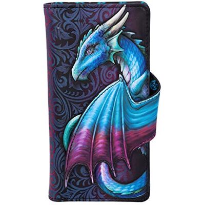Nemesis Now Take Flight Embossed Purse Spacious Blue Dragon Wallet, 18.5cm, PU Leather, Red/Black, Intricate Baroque Designs, Wing Opening Purse, Multiple Card Slots & Zipped Coin Compartment Nemesis Now Take Flight Embossed Purse Spacious Blue Dragon Wallet, 18.5cm, PU Leather, Red/Black, Intricate Baroque Designs, Wing Opening Purse, Multiple Card Slots & Zipped Coin Compartment