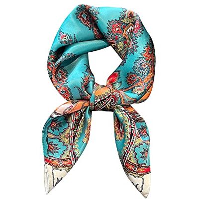 MEISEE 100% Pure Mulberry Silk Square Scarf 27"'x27"-70CM Head Scarf for Women Natural Silk Neckerchief Printed Headscarf MEISEE 100% Pure Mulberry Silk Square Scarf 27"'x27"-70CM Head Scarf for Women Natural Silk Neckerchief Printed Headscarf