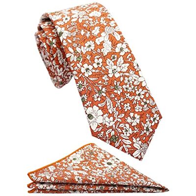 ZENXUS Mens Floral 2.5" Handmade Cotton Tie ZENXUS Mens Floral 2.5" Handmade Cotton Tie