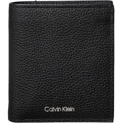 Calvin Klein Men’s Foil Embossed Slim Trifold Wallet with Coin Pocket, Black (Black), One Size Calvin Klein Men’s Foil Embossed Slim Trifold Wallet with Coin Pocket, Black (Black), One Size