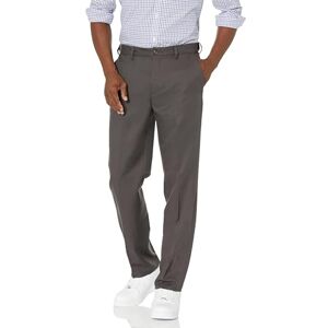 Amazon Essentials Men's Classic Fit Expandable-Waist Flat-Front Dress Trousers, Dark Grey, 30W / 34L Amazon Essentials Men's Classic Fit Expandable-Waist Flat-Front Dress Trousers, Dark Grey, 30W / 34L