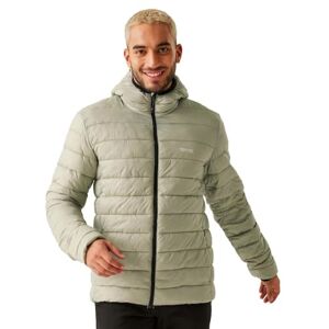 Regatta Hooded Marizion Baffled Jacket, Insulated & Padded, Water Repellent& Lightweight Suitable For Hiking & Walking, Grey/Green, S Regatta Hooded Marizion Baffled Jacket, Insulated & Padded, Water Repellent& Lightweight Suitable For Hiking & Walking, Grey/Green, S