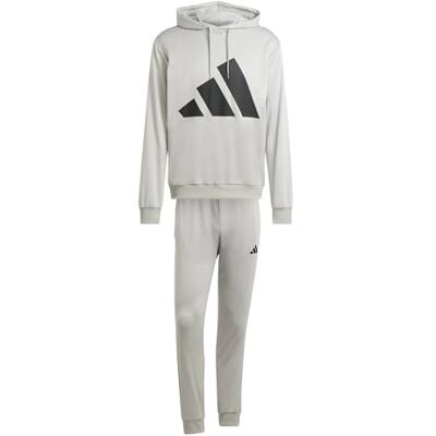 adidas Men's Big Logo French Terry Hooded Track Suit, medium grey heather/black, XXL adidas Men's Big Logo French Terry Hooded Track Suit, medium grey heather/black, XXL