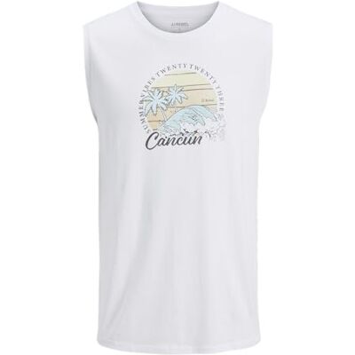 JJ REBEL Jrebbill Sleeveless Tee, White, XS JJ REBEL Jrebbill Sleeveless Tee, White, XS