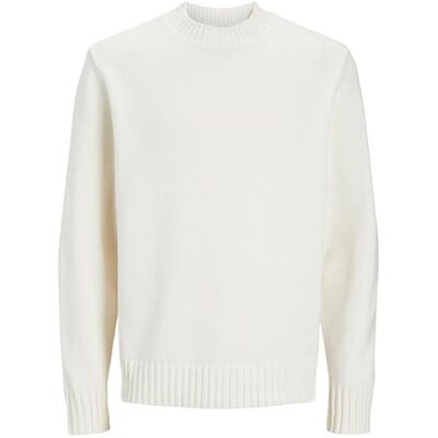 JACK & JONES Men's Jorcasablanca Knit Crew Neck Jumper, Sea Salt, XL JACK & JONES Men's Jorcasablanca Knit Crew Neck Jumper, Sea Salt, XL