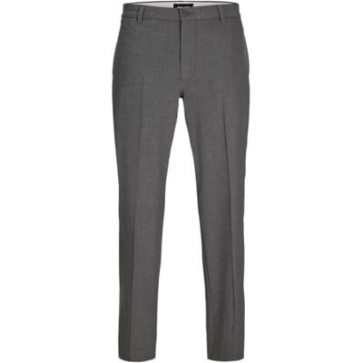 JACK & JONES Mens Karl Banks Chinos Dark Grey 34W / 34L JACK & JONES Mens Karl Banks Chinos Dark Grey 34W / 34L