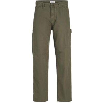 JACK & JONES JACK&JONES JPSTEDDIE JJBARKLEY Carpenter Trousers, Olive Night, 30 W/32 L JACK & JONES JACK&JONES JPSTEDDIE JJBARKLEY Carpenter Trousers, Olive Night, 30 W/32 L