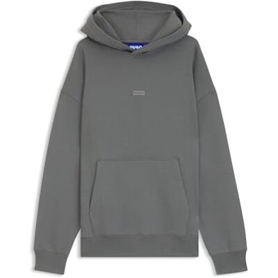 Hugo Boss Mens Nazardo Cotton-terry loose-fit hoodie with logo details Hugo Boss Mens Nazardo Cotton-terry loose-fit hoodie with logo details