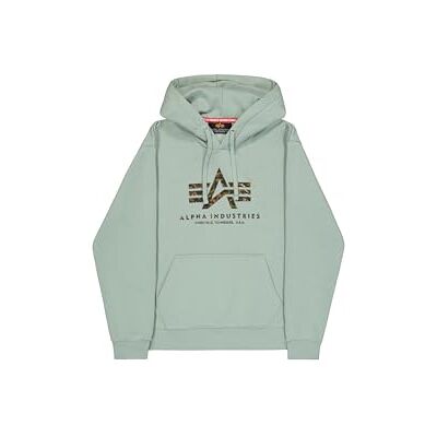 Alpha Men's Basic BL Effect Print Hoodie, Frost Green, L Alpha Men's Basic BL Effect Print Hoodie, Frost Green, L