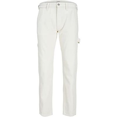 JACK & JONES Men's JJICHRIS JJUTILITY MF 718 Jeans, Ecru, 28W / 32L JACK & JONES Men's JJICHRIS JJUTILITY MF 718 Jeans, Ecru, 28W / 32L