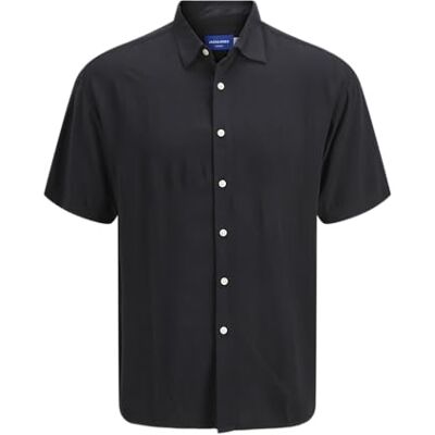 JACK & JONES Jorjoshua Viscose Shirt SS, Black, XS JACK & JONES Jorjoshua Viscose Shirt SS, Black, XS