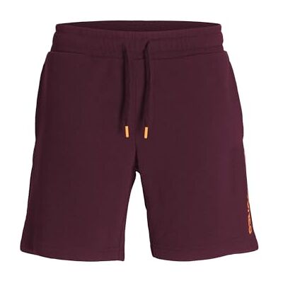 JACK & JONES Men's Jpstgordon Jjalvis Sweat Shorts NAF Sweat Shorts, Vineyard Wine, S JACK & JONES Men's Jpstgordon Jjalvis Sweat Shorts NAF Sweat Shorts, Vineyard Wine, S