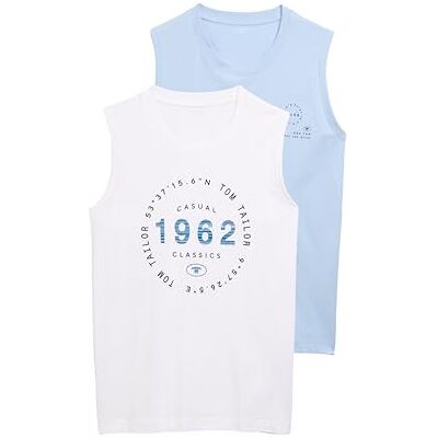 TOM TAILOR Men's T-Shirt, 21068 Light Powder Blue, XS TOM TAILOR Men's T-Shirt, 21068 Light Powder Blue, XS
