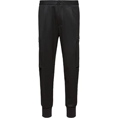 Hugo Boss Mens Glavin221 Cargo-Style Slim-fit Trousers with Pleat Front Black Hugo Boss Mens Glavin221 Cargo-Style Slim-fit Trousers with Pleat Front Black