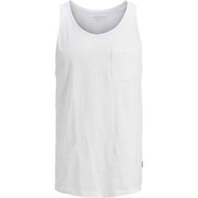 JACK & JONES Jorvarenna Slub Tank Top, Bright White, M JACK & JONES Jorvarenna Slub Tank Top, Bright White, M