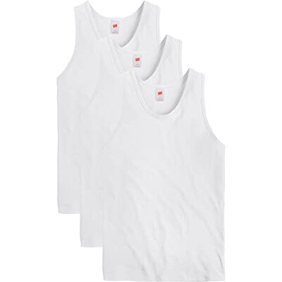 Hanes Men's Essentials Top Pack, Midweight Cotton Tanks, Sleeveless Shirts, 3-Pack T, White, Medium (Pack of 3) Hanes Men's Essentials Top Pack, Midweight Cotton Tanks, Sleeveless Shirts, 3-Pack T, White, Medium (Pack of 3)