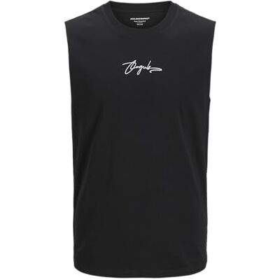 JACK & JONES Men's Jorscript Tee SL Crew Neck SMU, Black, S JACK & JONES Men's Jorscript Tee SL Crew Neck SMU, Black, S