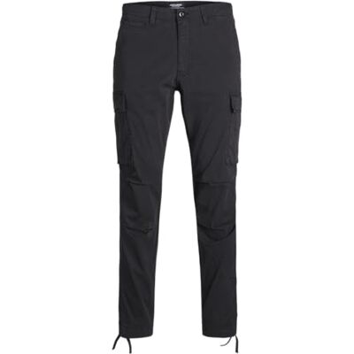 JACK & JONES Male Rejuvenated Cargo Trousers, Black, W33 JACK & JONES Male Rejuvenated Cargo Trousers, Black, W33