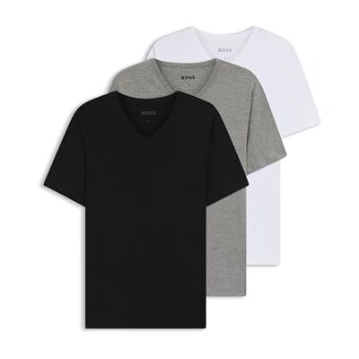 Boss Mens TShirtVN 3P Classic Three-Pack of Cotton-Jersey Underwear T-Shirts with V Neckline Boss Mens TShirtVN 3P Classic Three-Pack of Cotton-Jersey Underwear T-Shirts with V Neckline
