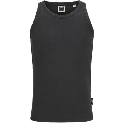 JACK & JONES Men's Jcostratus Break Rib Tank Top, Black, S JACK & JONES Men's Jcostratus Break Rib Tank Top, Black, S