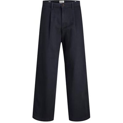 JACK & JONES Jpstbill Rhine Pleated Chino, Dark Navy, 32 W/32 L JACK & JONES Jpstbill Rhine Pleated Chino, Dark Navy, 32 W/32 L