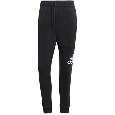 adidas Men's Essentials Fleece Tapered Cuff Big Logo Pants, Black, L Short adidas Men's Essentials Fleece Tapered Cuff Big Logo Pants, Black, L Short