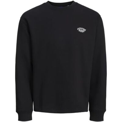 JACK & JONES JACK&JONES Jorbronx Arch Small Sweat Crew Neck, black, M JACK & JONES JACK&JONES Jorbronx Arch Small Sweat Crew Neck, black, M