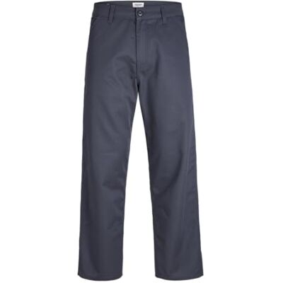 JACK & JONES Male Worker Trousers Wide Leg Fit Worker Trousers, India Ink, 31 W/30 L JACK & JONES Male Worker Trousers Wide Leg Fit Worker Trousers, India Ink, 31 W/30 L