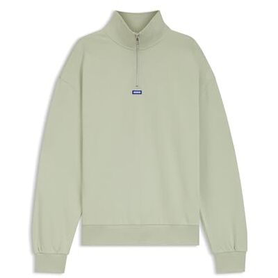 Hugo Boss Mens Neeler Blue-logo sweatshirt in cotton terry Hugo Boss Mens Neeler Blue-logo sweatshirt in cotton terry