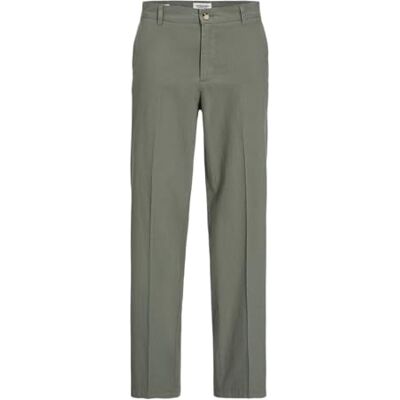 JACK & JONES JPSTKARL JJPIERRE Linen Blend Chino, Agave Green, 33 W/32 L JACK & JONES JPSTKARL JJPIERRE Linen Blend Chino, Agave Green, 33 W/32 L
