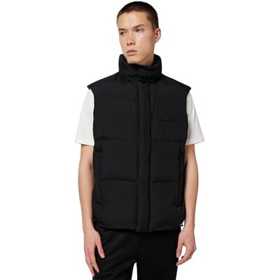 Armani Exchange Men's Cross Gender, Zip Closure Logo Patch Down Waistcoat, black, XL Armani Exchange Men's Cross Gender, Zip Closure Logo Patch Down Waistcoat, black, XL