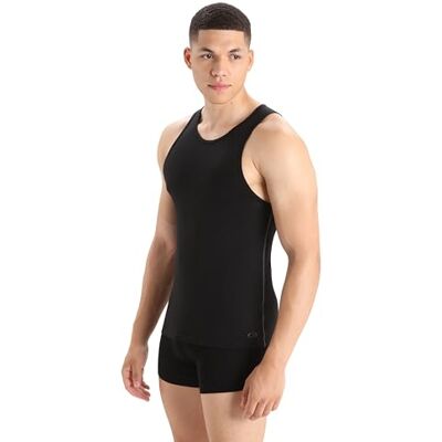 Icebreaker ICEKQ Men Anatomica Tank Underwear Black/Monsoon, XXL Icebreaker ICEKQ Men Anatomica Tank Underwear Black/Monsoon, XXL