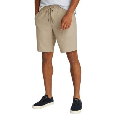 Tommy Hilfiger Men's Harlem PO Linen Short MW0MW37804 Chino Shorts, Khaki, 31W Tommy Hilfiger Men's Harlem PO Linen Short MW0MW37804 Chino Shorts, Khaki, 31W