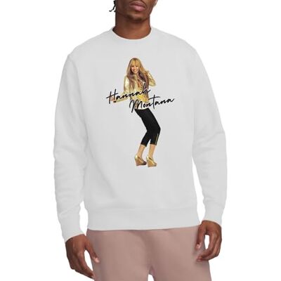 Disney Hannah Montana Pose Unisex Sweatshirt, White, XX-Large Disney Hannah Montana Pose Unisex Sweatshirt, White, XX-Large