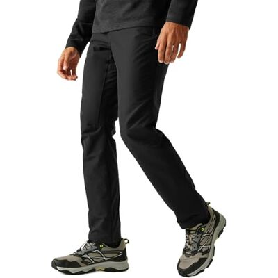 Regatta Mens Highton Hiking Trousers Stretch Water Repellent Quick Dry Winter Walking Black Regatta Mens Highton Hiking Trousers Stretch Water Repellent Quick Dry Winter Walking Black