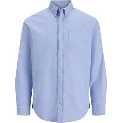 JACK & JONES Mens Oxford Shirt Cashmere Blue S JACK & JONES Mens Oxford Shirt Cashmere Blue S
