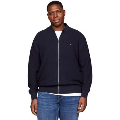 Tommy Hilfiger Men Bomber Jacket Baseball for Transition Weather, Blue (Desert Sky), XXL Tommy Hilfiger Men Bomber Jacket Baseball for Transition Weather, Blue (Desert Sky), XXL