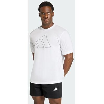 adidas Men's Workout Essentials Feelready Logo Shirt, White, XXL adidas Men's Workout Essentials Feelready Logo Shirt, White, XXL