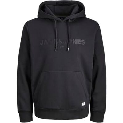 JACK & JONES Jprbluloyal Prau25 Sweat Hood, black, S JACK & JONES Jprbluloyal Prau25 Sweat Hood, black, S