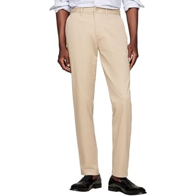 Tommy Hilfiger Men’s Tapered Fit Chinos, Beige (Batique Khaki), 31W/34L Tommy Hilfiger Men’s Tapered Fit Chinos, Beige (Batique Khaki), 31W/34L