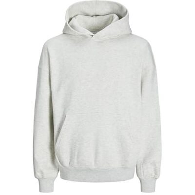 JACK & JONES Mens Urban Edge 4 GSM Hoodie White Melange XL JACK & JONES Mens Urban Edge 4 GSM Hoodie White Melange XL